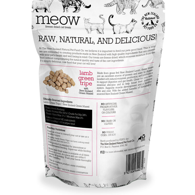 The New Zealand Natural Pet Food Co., Meow, Lamb Green Tripe with Green Mussel image number null