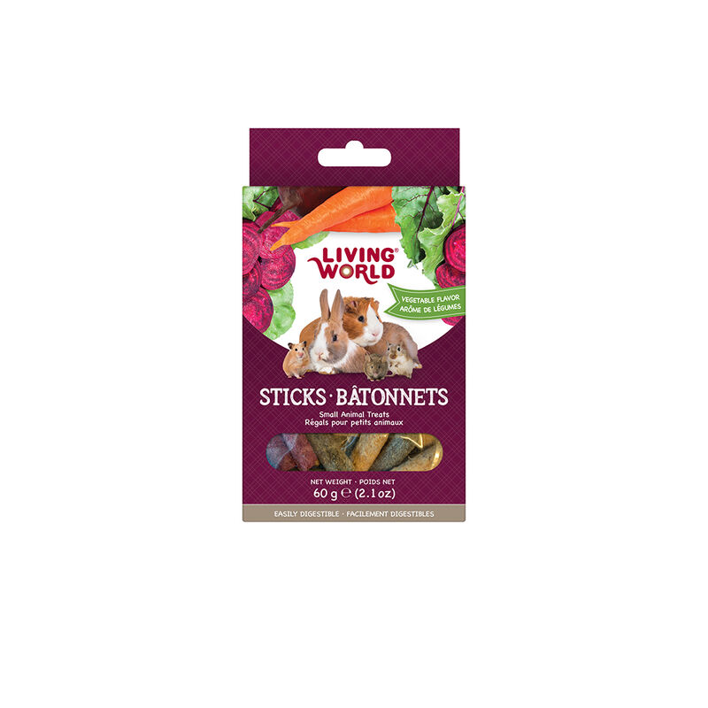 Living World, Small Animal Sticks - Vegetable - 60 g image number null