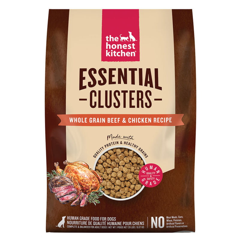 The Honest Kitchen, Essential Clusters - Whole Grain Beef & Chicken Recipe - Dry Dog Food image number null