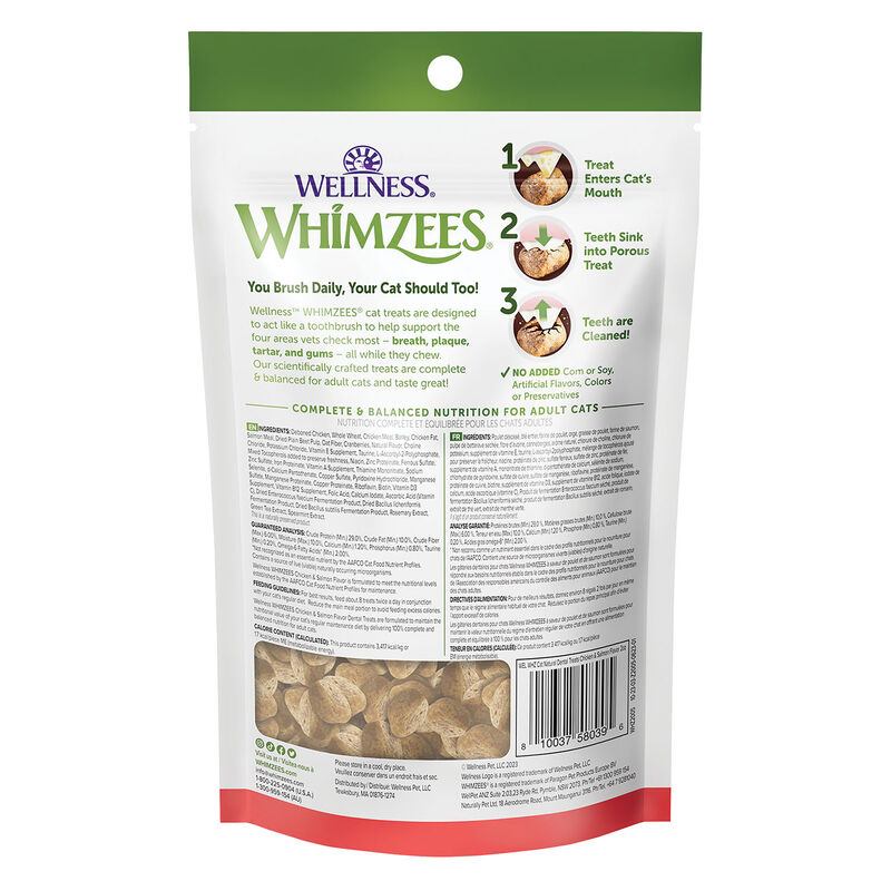 Whimzees, Feline Dental Treats - Chicken & Salmon - 56.69 g image number null