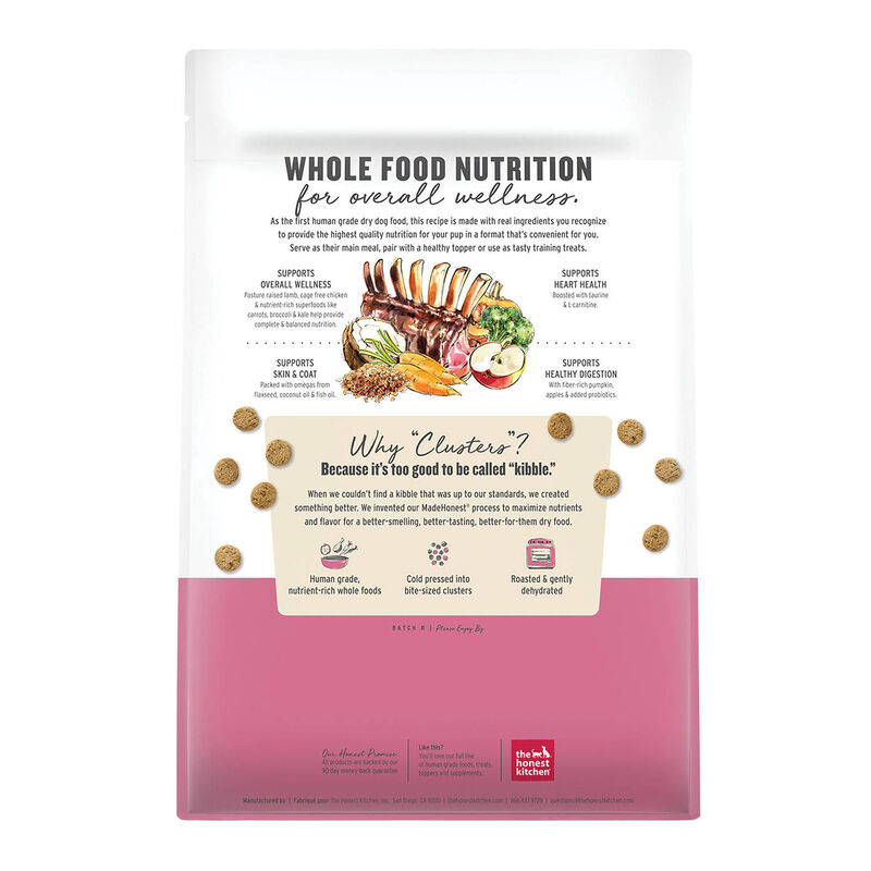 The Honest Kitchen, Adult Lamb & Superfoods Whole Food Clusters GF &ndash; 1.81 kg &ndash; Dog Dry Food image number null