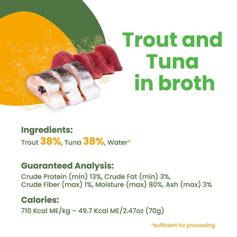Feline - Can - Trout & Tuna in Broth - 2.5 oz image number null