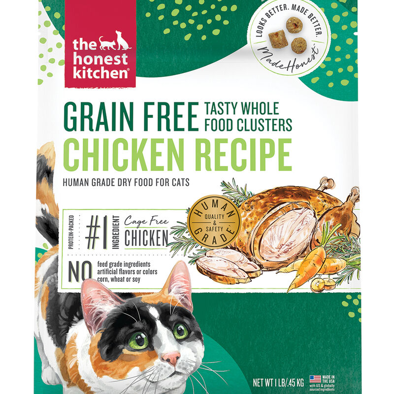 The Honest Kitchen, Grain Free Whole Food Clusters, Chicken Recipe - Dry Cat Food image number null