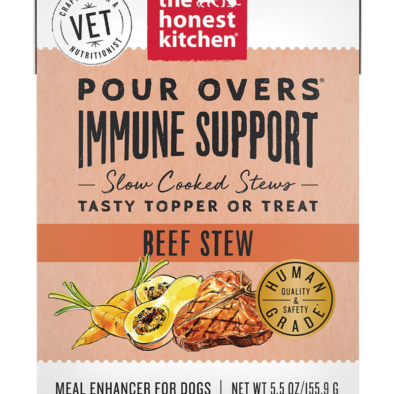The Honest Kitchen, Functional POUR OVERS Immunity Support - Beef Stew - Wet Dog Food image number null