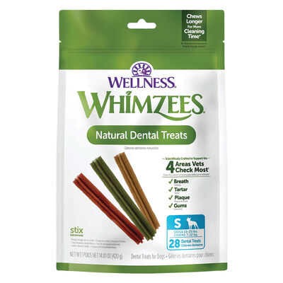 Whimzees, Dental Treat, Stix Value Pouch - Small - 28 Pc