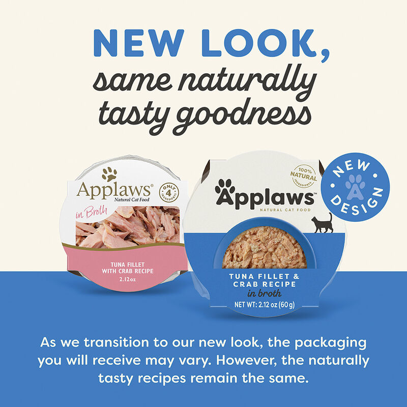 Applaws, Pot, Feline Adult - Tuna Fillet w/ Crab - 60 g - Wet Cat Food image number null