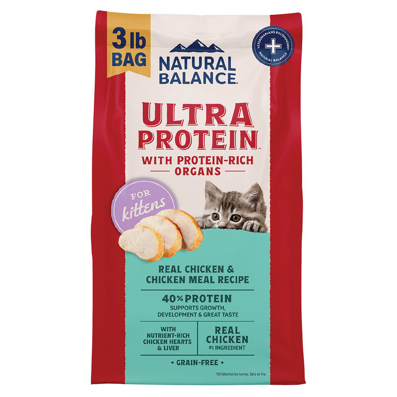 Natural Balance, Ultra Protein - Chicken & Chicken Meal Recipe - Dry Kitten Food image number null