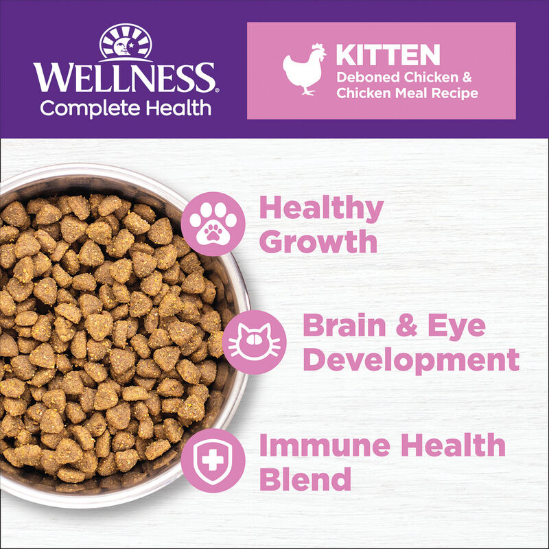 Wellness, Complete Health Kitten Chicken & Rice - 2.27 kg - Dry Cat Food image number null