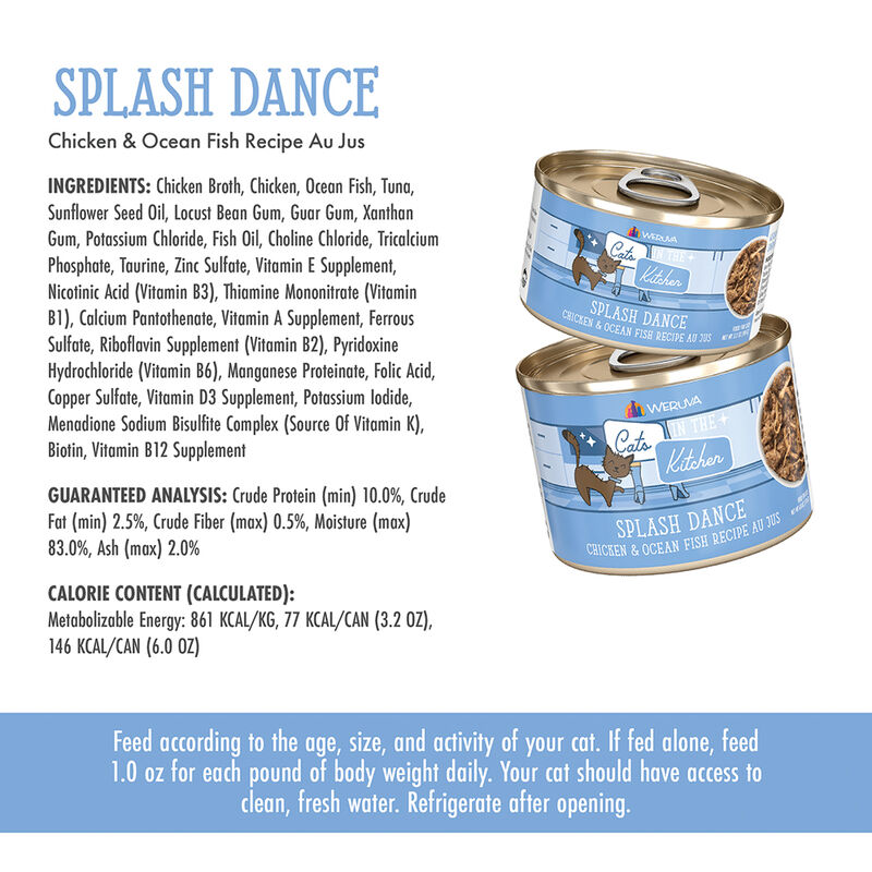 Weruva, Can Feline -Splash Dance-Ckn&Ocean Fish-170g - Minced - Wet Cat Food image number null