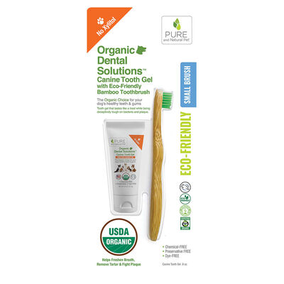 Pure and Natural Pet, Organic Dental Solutions Dental Kit - Small Brush