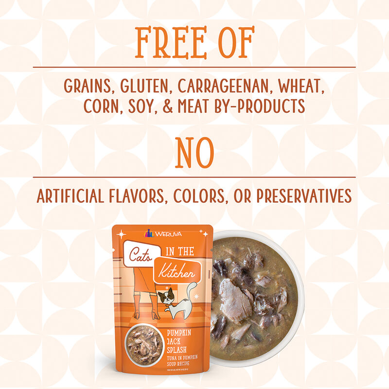 Weruva, Can Feline - Pumpkin Jack Splash - Tuna in Pumpkin Soup - 85g - Shreds - Wet Cat Food image number null