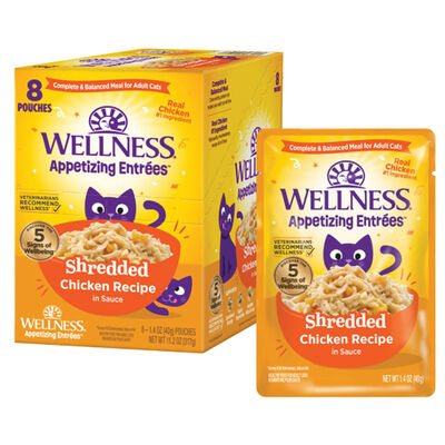 Wellness, Appetizing Entrée - Shredded Chicken Recipe in Sauce - Wet Cat Food