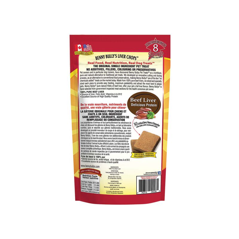 Benny Bully's, Liver Chops - Freeze Dried Dog Treat image number null