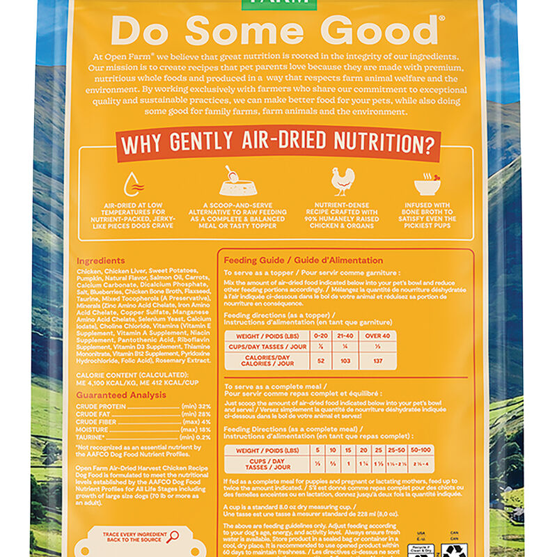 Open Farm, All Life Stages Air Dried Harvest Chicken Recipe image number null