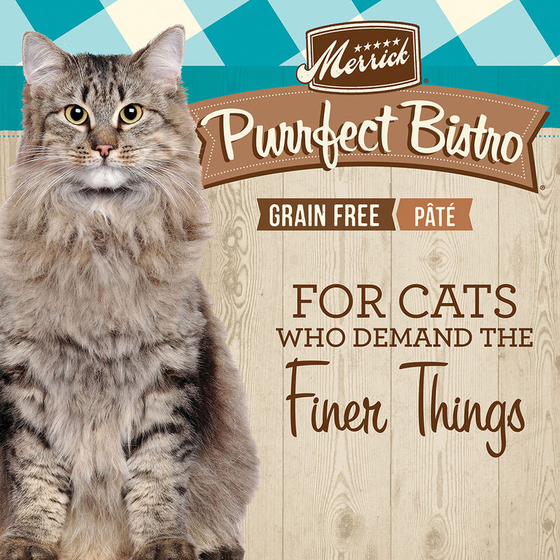Merrick, Purrfect Bistro Grain Free Cat Can, Duck Pate - Wet Cat Food image number null