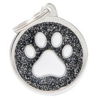 MyFamily, Glitter - Black w/ White Paw image number null