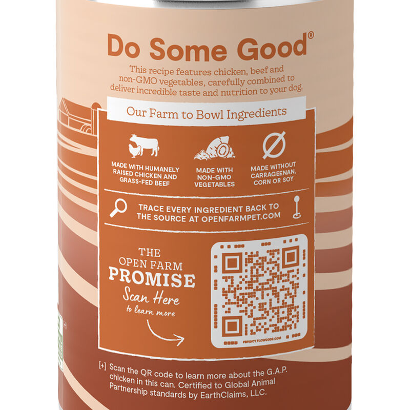 Open Farm, Chicken & Grass-Fed Beef Recipe Wet Dog Food - 354 g image number null