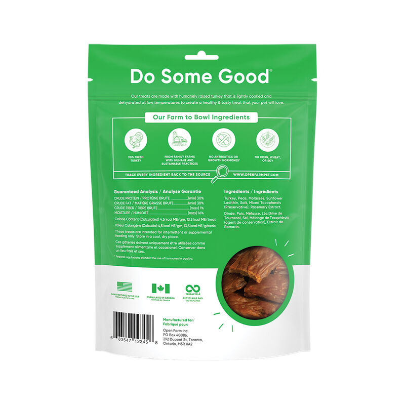 Open Farm, Treat - Dehydrated Turkey - 128 g - Dog Treat image number null