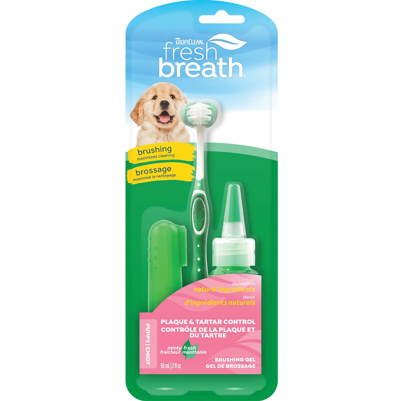 Tropiclean, Fresh Breath Oral Care Kit for Puppies - 2 oz image number null