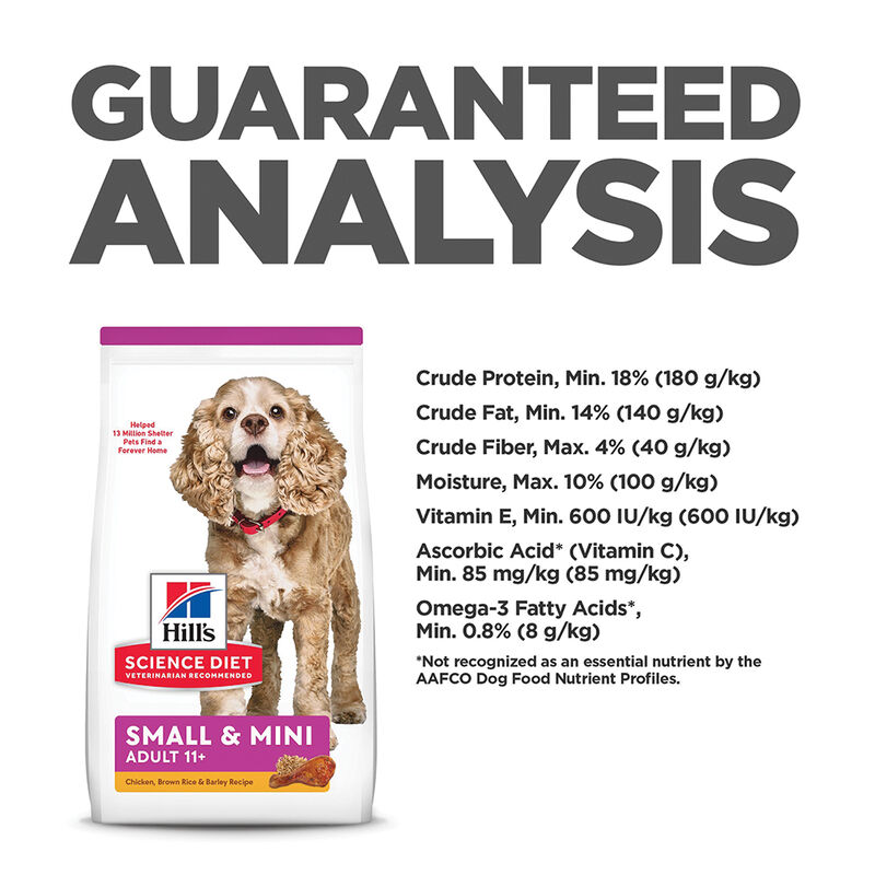 Science Diet, Adult 11+ Small Paws Chicken Meal, Barley & Brown Rice Recipe Dry Dog Food - Dry Dog F image number null