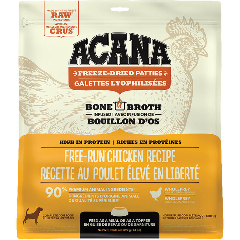 Acana, Adult - FD Patties - Free Run Chicken - 397 g - Freeze Dried Dog Food image number null