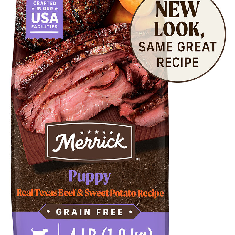 Merrick, Puppy - Grain Free Beef & Sweet Potato - Dry Dog Food image number null