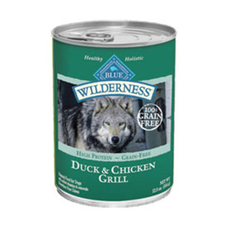 Blue Buffalo, Canned Dog Food, Wilderness, Duck & Chicken Grill - 354 g - Wet Dog Food image number null