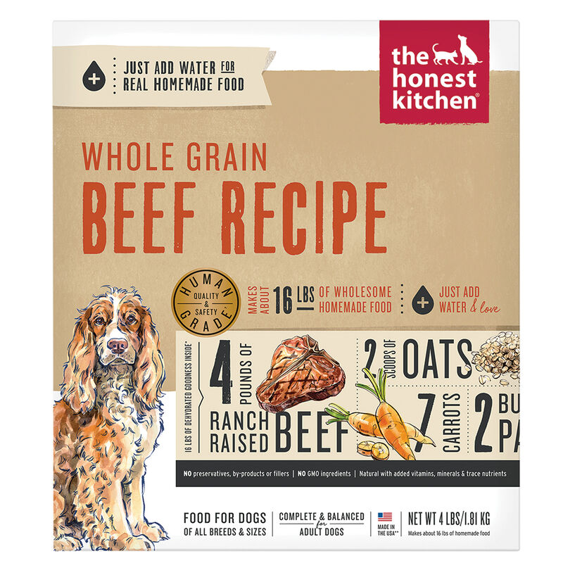 The Honest Kitchen, Whole Grain Beef Recipe - Freeze Dried Dog Food image number null