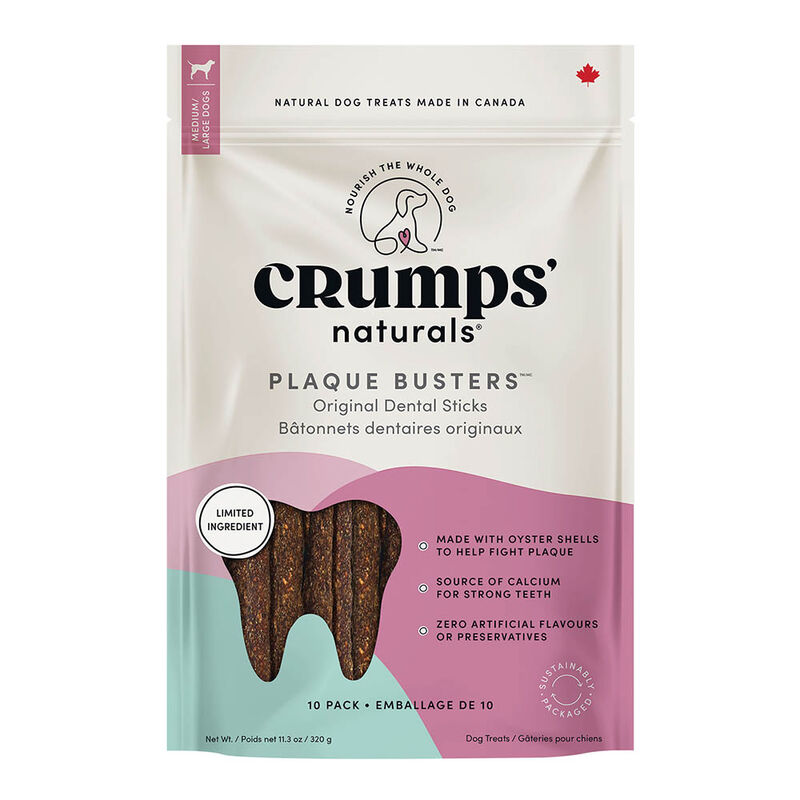 Crumps' Naturals, Plaque Busters Original - 7" - 10pk - Dog Treat image number null
