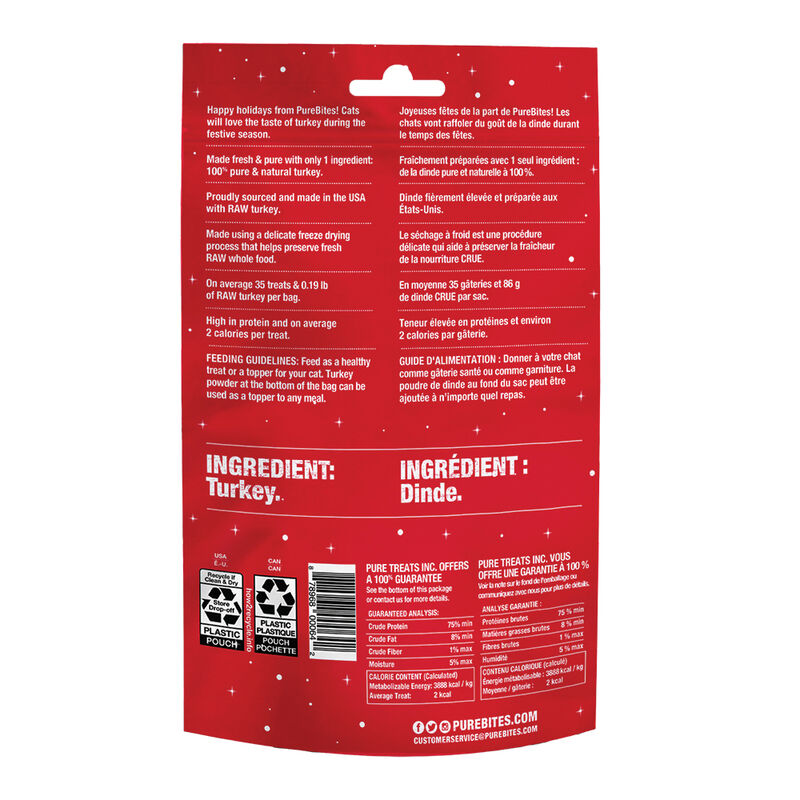 PureBites, Holiday Turkey Snacks - 23 g - Cat Treat image number null