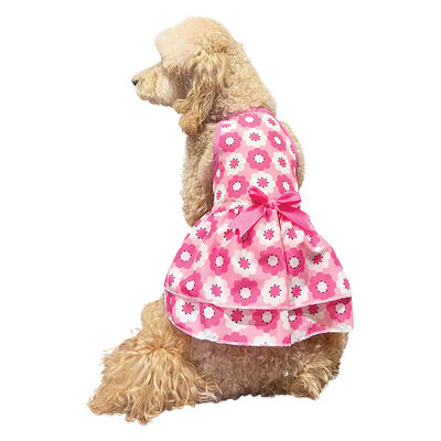 Pet Posse, Flowers with Bow Dress - Pink