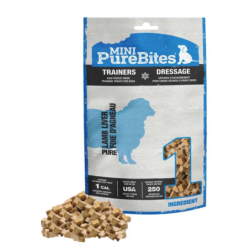 PureBites, Mini Trainers - Lamb Liver - 68 g - Freeze Dried Dog Treat image number null