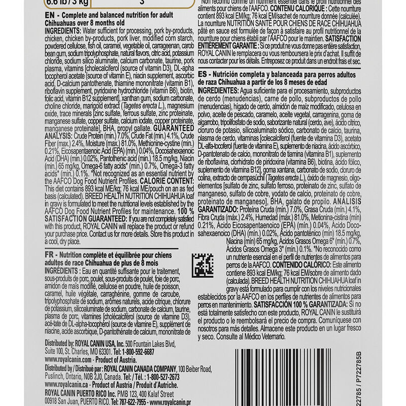 Royal Canin, Pouch, Adult - Chihuahua - 85 g - Wet Dog Food image number null
