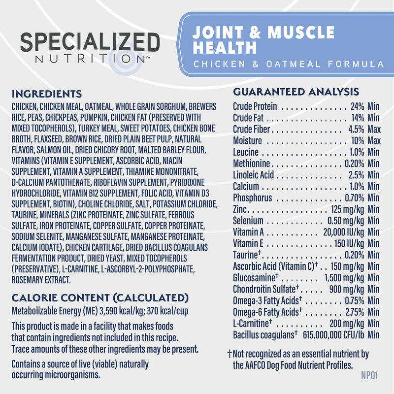 Natural Balance, Specialized Nutrition - Joint & Muscle Health Chicken & Oatmeal Formula - Dry Dog F image number null