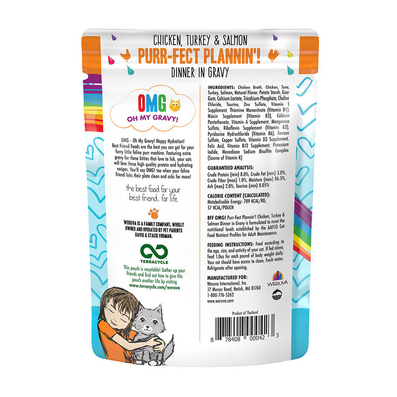 Weruva, Pouch, Feline Adult - Turkey & Salmon - 80 g - Minced  - Wet Cat Food image number null