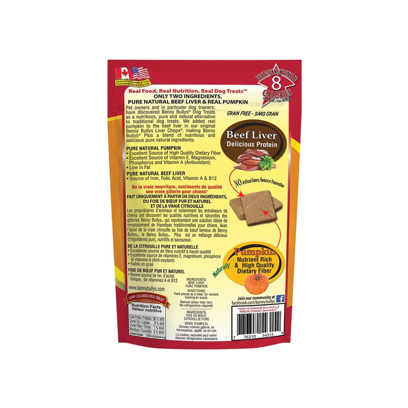 Benny Bully's, Liver Plus - Pumpkin - 58 g - Dog Treat image number null