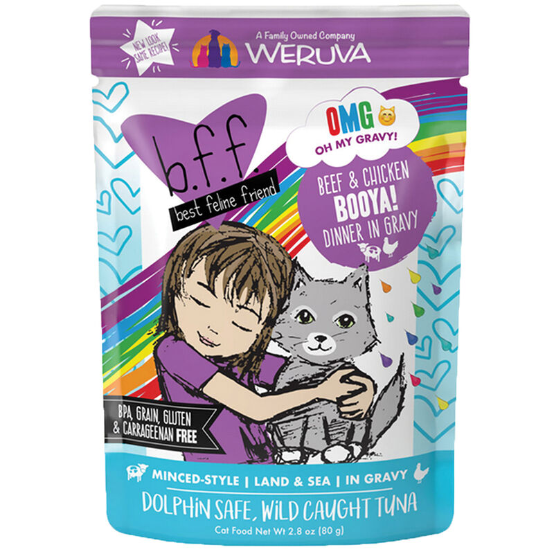 Weruva, Pouch, Feline Adult - Beef & Chicken - 80 g - Minced  - Wet Cat Food image number null
