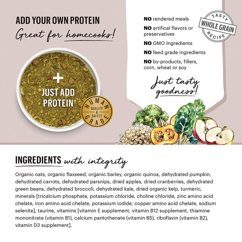 The Honest Kitchen, Whole Grain Veggie & Fruit  Base Mix - Freeze Dried Dog Food image number null