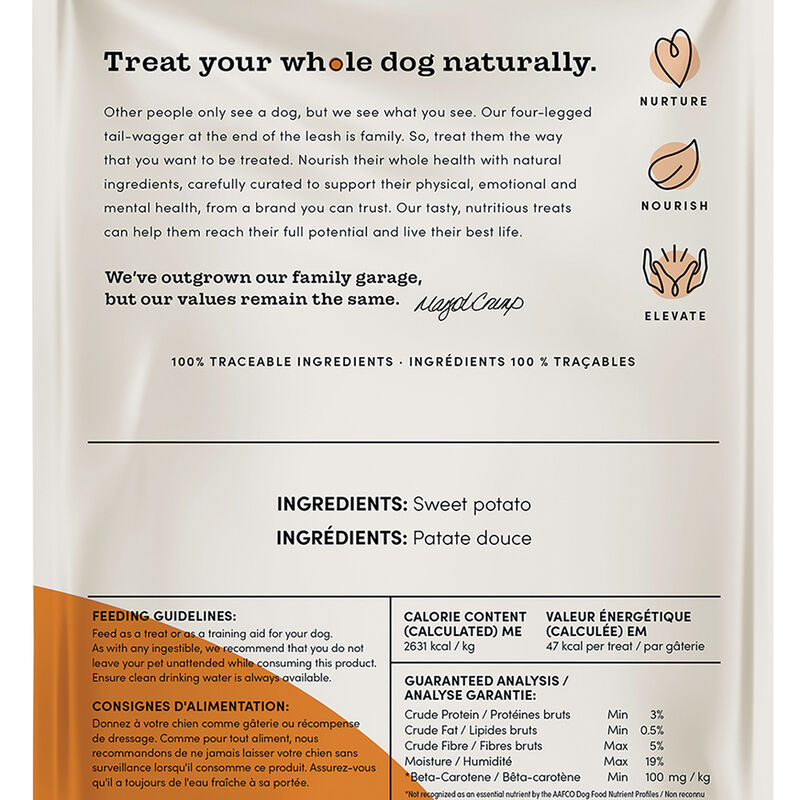 Crumps' Naturals, Sweet Potato Chews - Dog Treat image number null