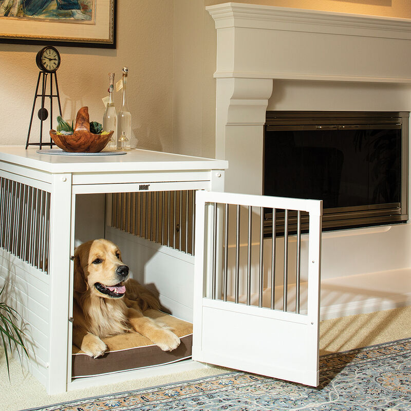 New Age Pet, InnPlace Dog Crate - Antique White image number null