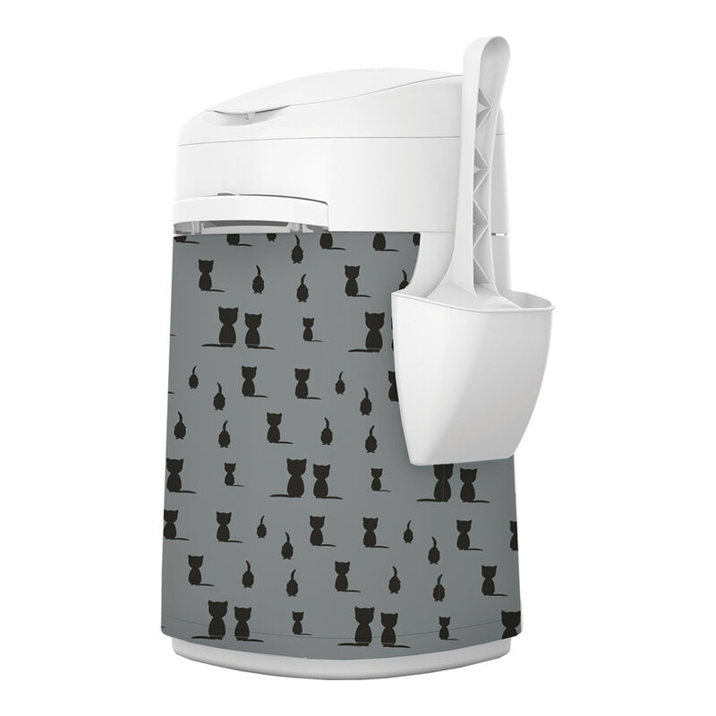 LitterLocker, Design Plus Pail - Fabric Sleeve - Black Cats image number null