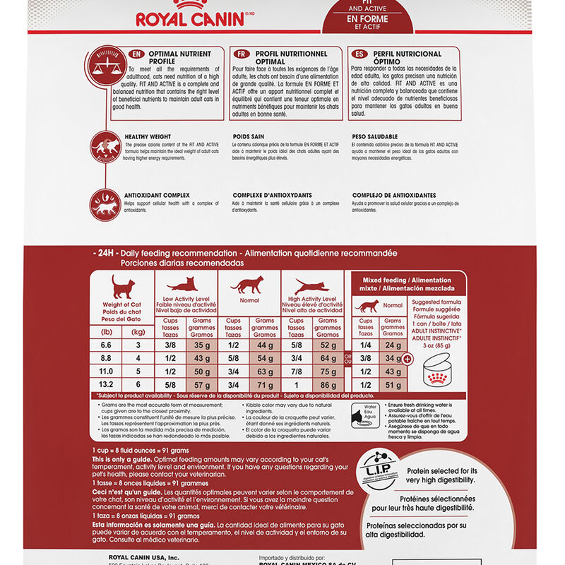 Royal Canin, Feline Health Nutrition Fit And Active Dry Adult - Dry Cat Food image number null