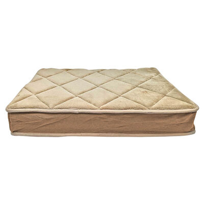 BeOneBreed, Diamond bed  - Linen + Irish Cream - Plush Dog Bed