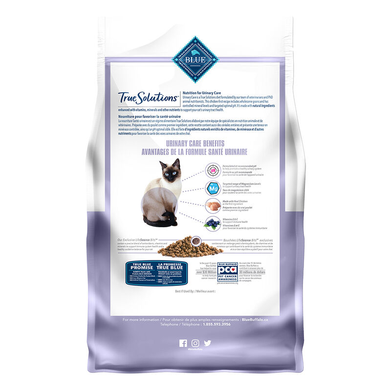 Blue Buffalo, Feline Adult - True Solutions - Urinary Care - Chicken - Dry Cat Food image number null