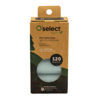 O'select, Biodegradable Poop Bags - Unscented - 120ct