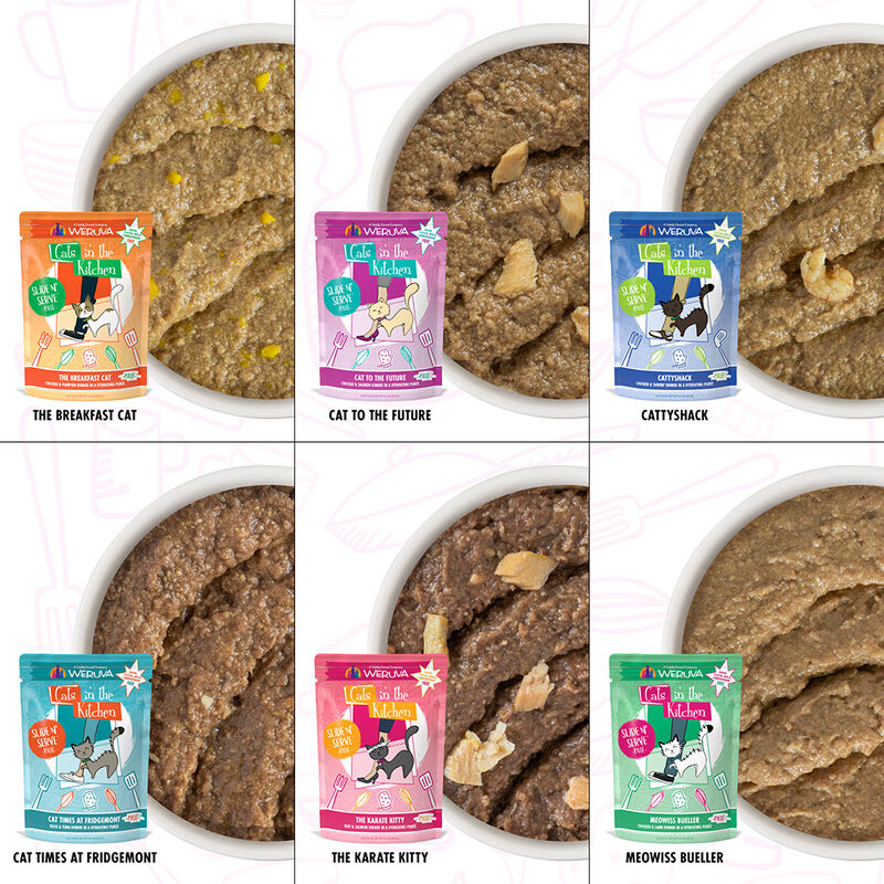 Weruva, Pouch Feline - The Brat Pack - 85 g - 12 pk - Pate - Wet Cat Food image number null