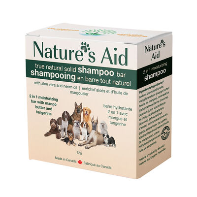 Nature's Aid, Moisturizing 2 in 1 Shampoo Bar with Mango Butter - 72 g