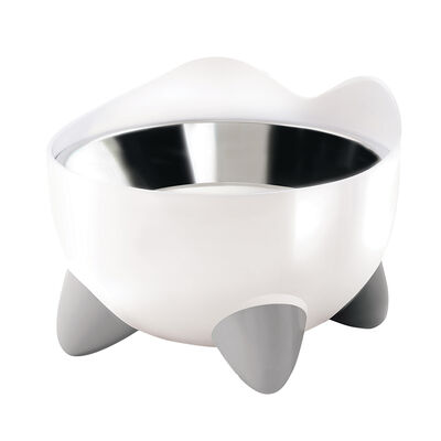 Catit, PIXI Bowl, White with Stainless Steel Dish