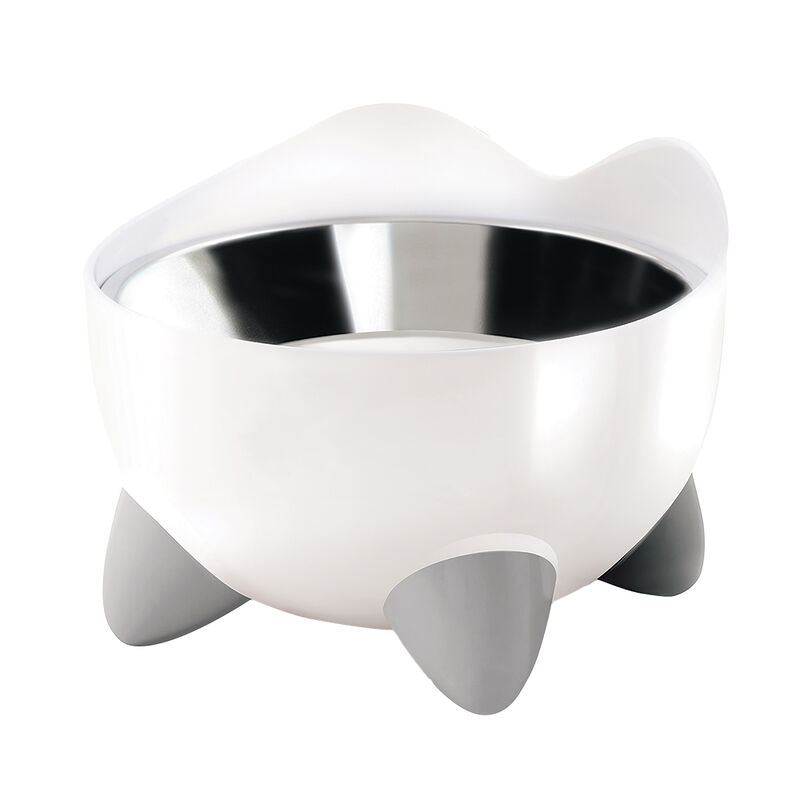 Catit, PIXI Bowl, White with Stainless Steel Dish image number null