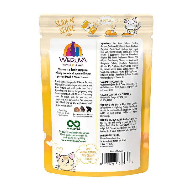 Weruva, Pouch Feline - The Slice Is Right - Salmon - 80 g - Pate - Wet Cat Food image number null